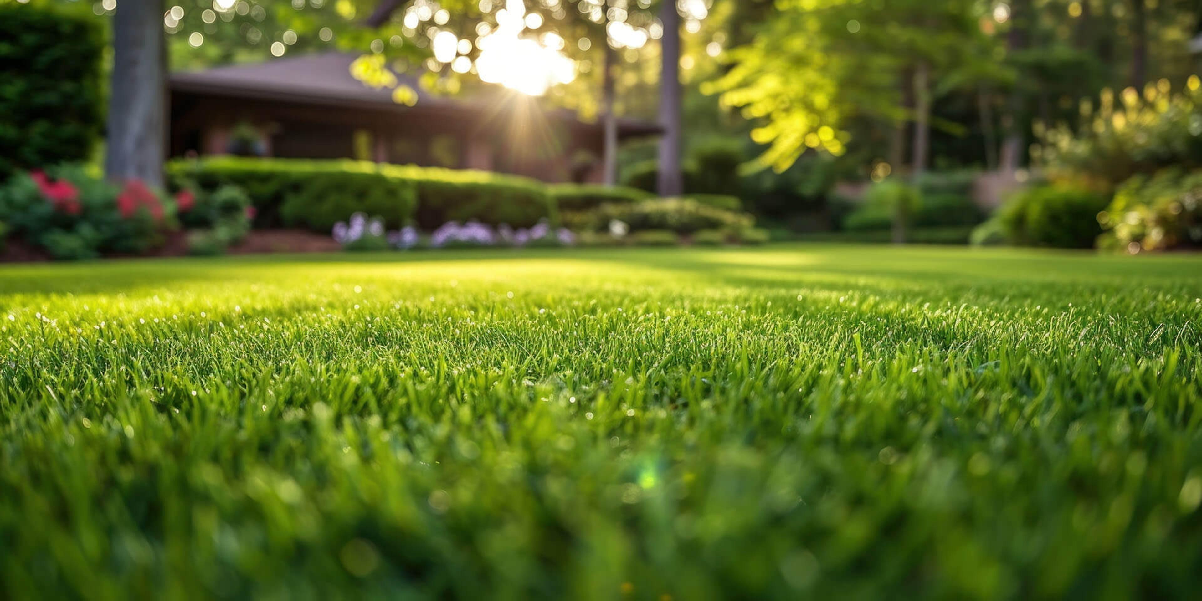 Close up image of freshly cut grass