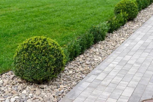 Lawn edging with a string trimmer